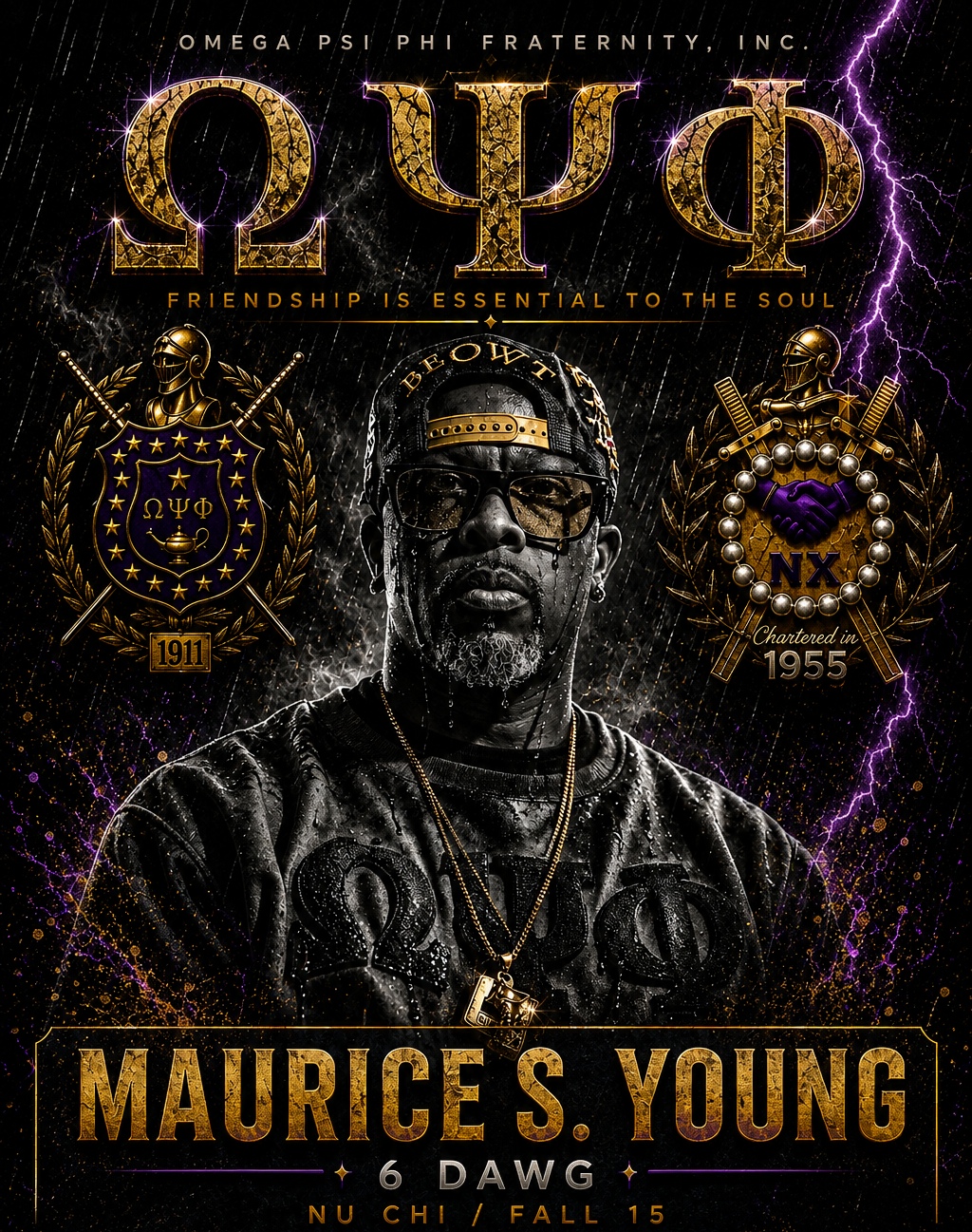 Maurice S. Young Omega Psi Phi NFC profile artwork
